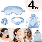 4Pcs Silk Sleep Masks Satin Eye Mask Silky Eyes Cover Blindfold Eyeshade - Image 2
