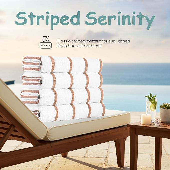CASA COPENHAGEN Cabana Pool 2Pcs 100% Egyptian Cotton XL Designer Bathsheet - Image 4