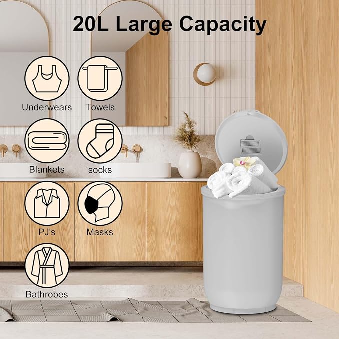 Trydow Ultra Large Capacity Towel Warmer Bucket, Rapid Heating - Image 4