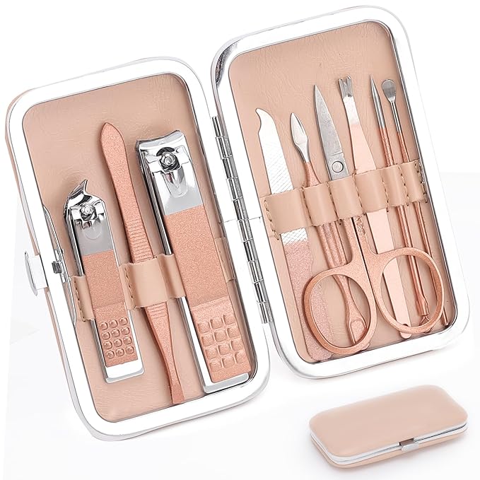 9 PCS Nail Clippers, ONEHERE Premium Manicure Set, Professional Grooming Gift by ONEHERE