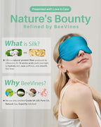 BeeVines 100% Real Mulberry Silk 2 Pack Sleep Mask, Pure Silk Eye Masks - Image 7