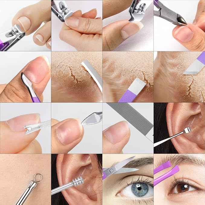 Manicure Set Professional Nail Clippers Pedicure Kit - Image 7