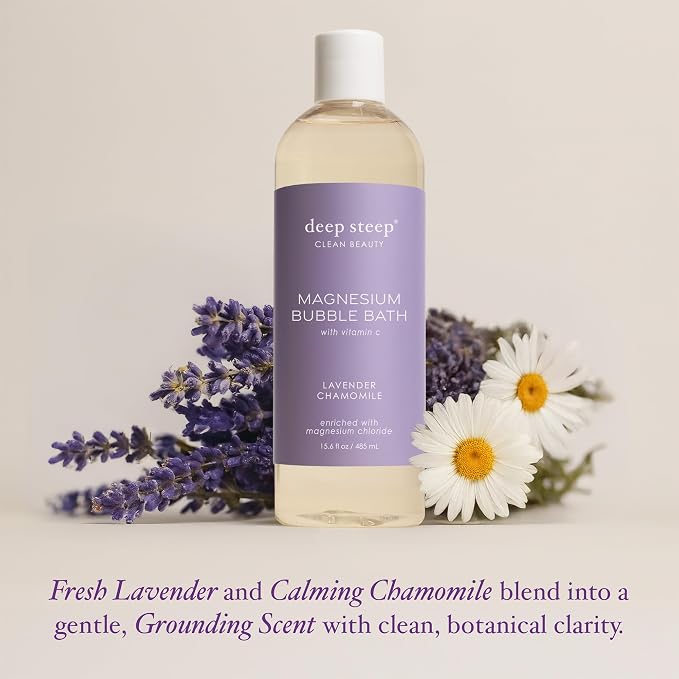 Deep Steep Magnesium Bubble Bath, 15.6 oz – Foaming Soak - Image 3