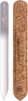 GERMANIKURE Glass Nail File in Cork Sleeve by GERMANIKURE