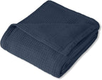 100% Fine Cotton Luxurious Basket Weave Blanket, Full/Queen Size - Image 2