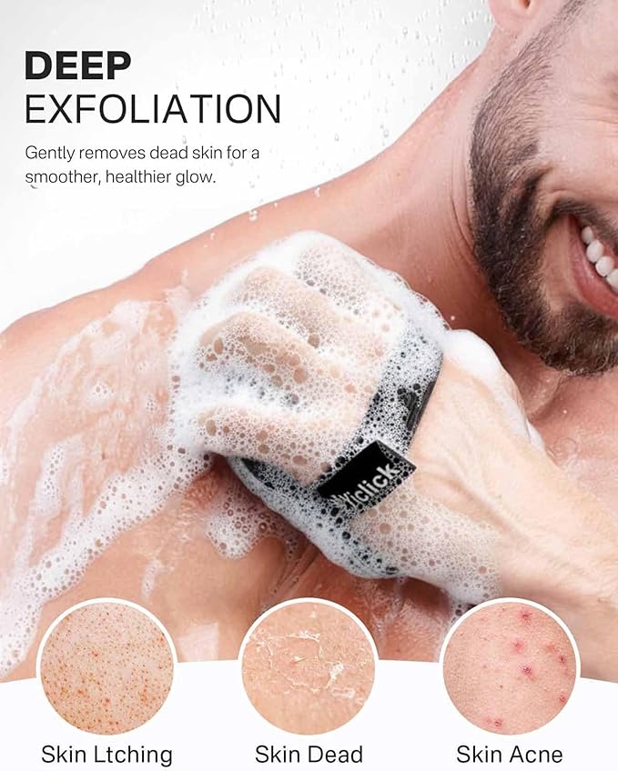 Yiclick Exfoliating Body Scrubber, Body Exfoliator Scrubber, Exfoliating Sponge - Image 6