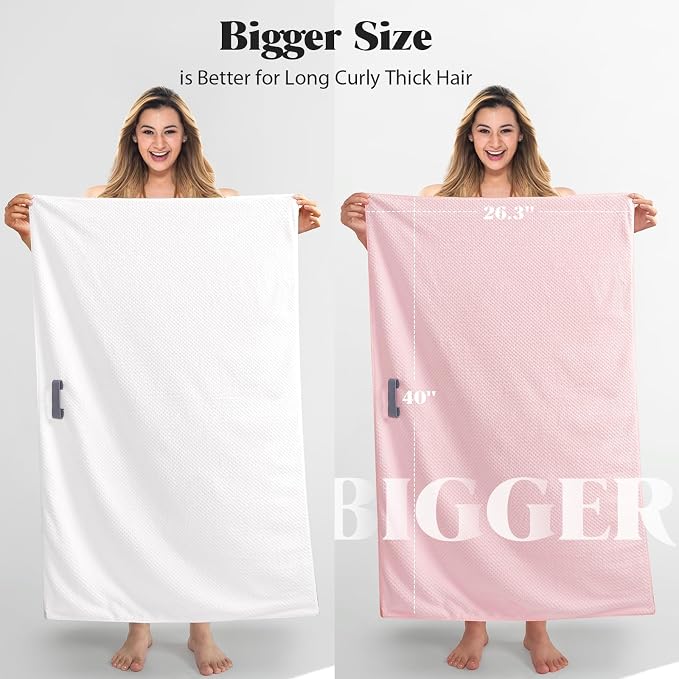 MABAO 2 Pack Microfiber Hair Towel Wrap - Image 2