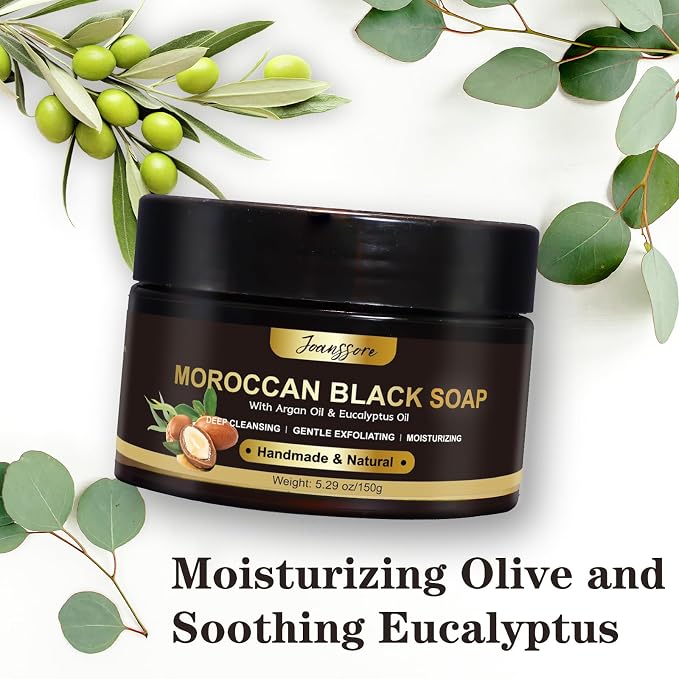 2 Pack Moroccan Black Soap Hammam, Morocco Body Scrub - Image 4