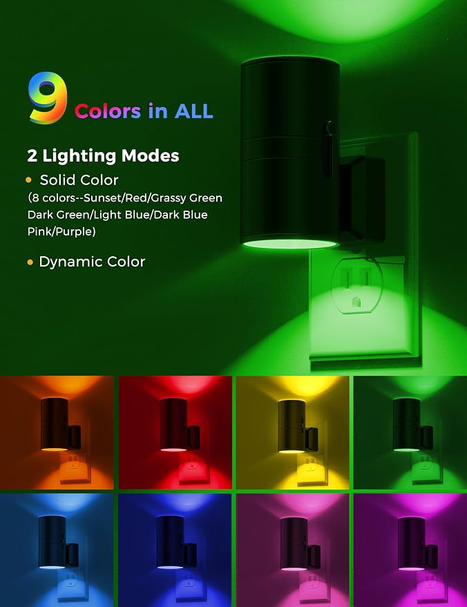 L LOHAS LED Night Light, Night Lights Plug into Wall, Color Changing Nightlight - Image 2