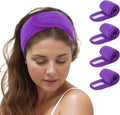 TopTie 4PCS Spa Facial Headband Skincare Makeup Head Wrap Adjustable Terry by TOPTIE