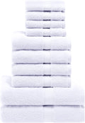 SUPERIOR Egyptian Cotton Pile 10 Piece Towel Set, Includes 2 Bath, 4 Hand by SUPERIOR