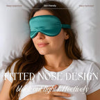 Silk Satin Sleeping Eye Mask, Dark Green Sleep Eye Mask Night Blindfold - Image 3