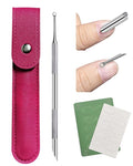 Loop Cuticle Pusher, Pre-treatment Cuticle Pusher, Stainless Steel Round by KUNSHNBEI