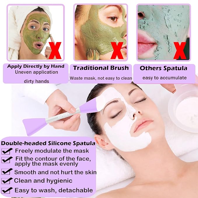 Rampula Jelly Brush For Face Mask, Silicone Facial Mud Mask Brush, Hairless - Image 2
