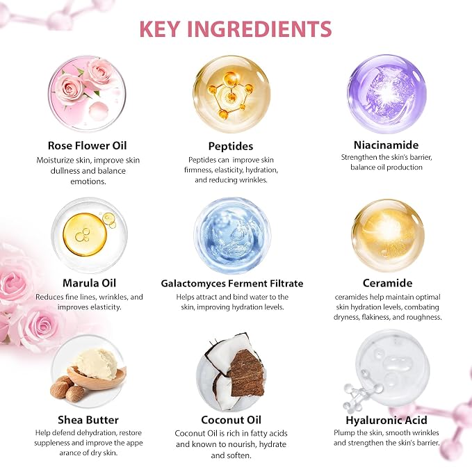 32 Pcs Mother's Day Gift, Rose Bath and Body Gift Basket - Image 9