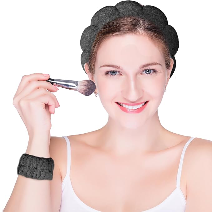 Beleki Spa Headband for Washing Face, Sponge Makeup Skincare Headband & - Image 5