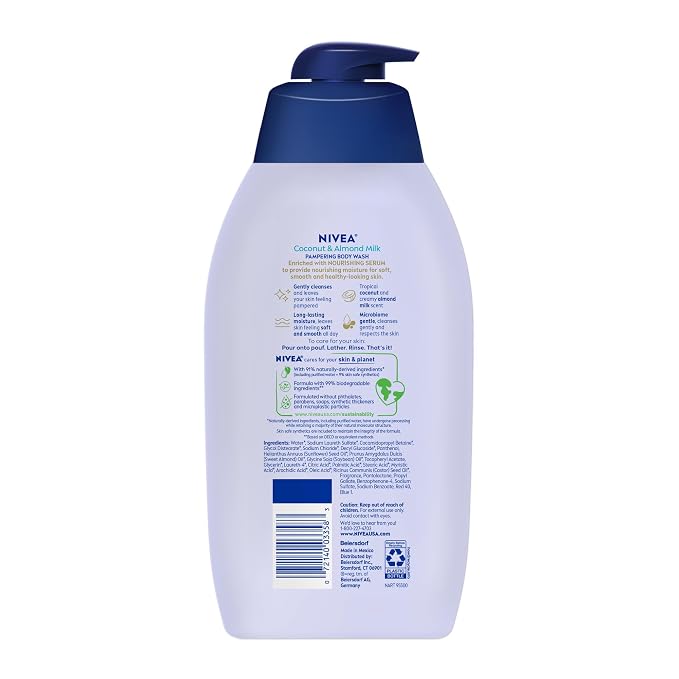 NIVEA Pampering Coconut and Almond Milk Body Wash - Image 13