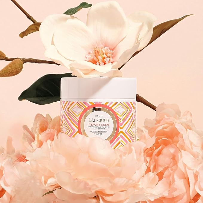 LALICIOUS Peachy Keen Exfoliating & Moisturizing Body Scrub | Sugar & Coconut - Image 5