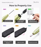 MelodySusie Pen-Shaped Portable USB Nail Drill, PC120I 20000RPM Electric Nail - Image 6