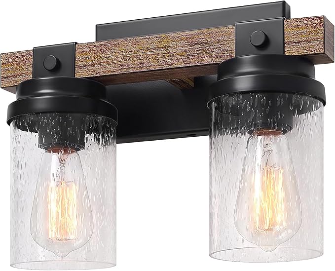 2-Light Farmhouse Vanity Lights by ZSMIHDOH