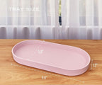 Pink Small Tray, Oval Tray for Kitchen Counter, Bathtub Bathroom Vanity Items - Image 6