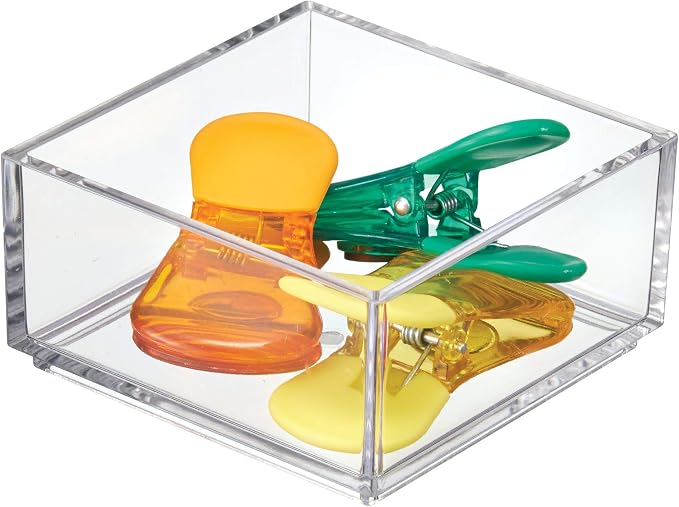 iDesign Clarity Plastic Drawer Organizer, Storage Container by iDesign