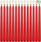 WPONSZU 14 Pack Tall Red Taper Candles 10 Inch Unscented Dripless Candlesticks by WPONSZU