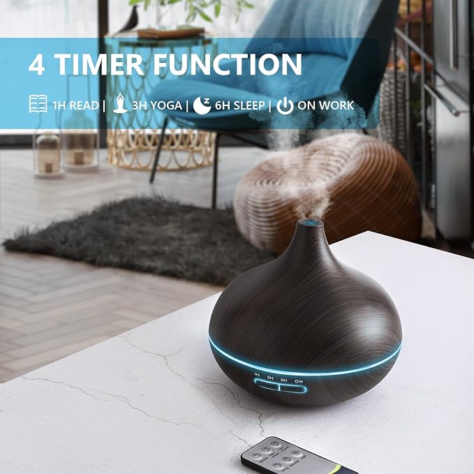 Diffusers for Essential Oils Large Room, 550ml Essential Oil Diffusers - Image 4
