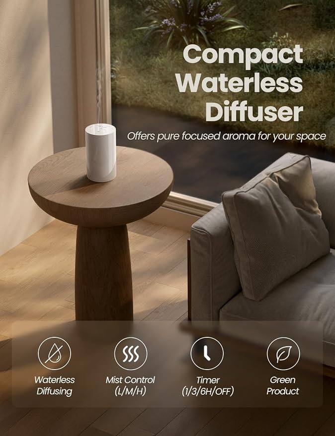 Waterless Essential Oil Diffuser, Portable Aromatherapy Diffuser - Image 2
