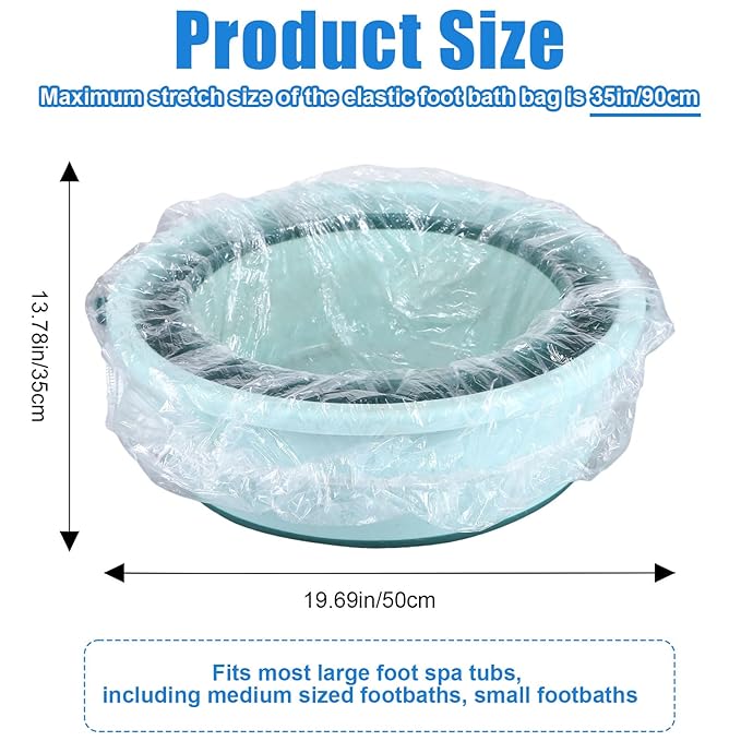 Transparent Pedicure Liners Disposable, Pedicure Bowl Liners - Image 2