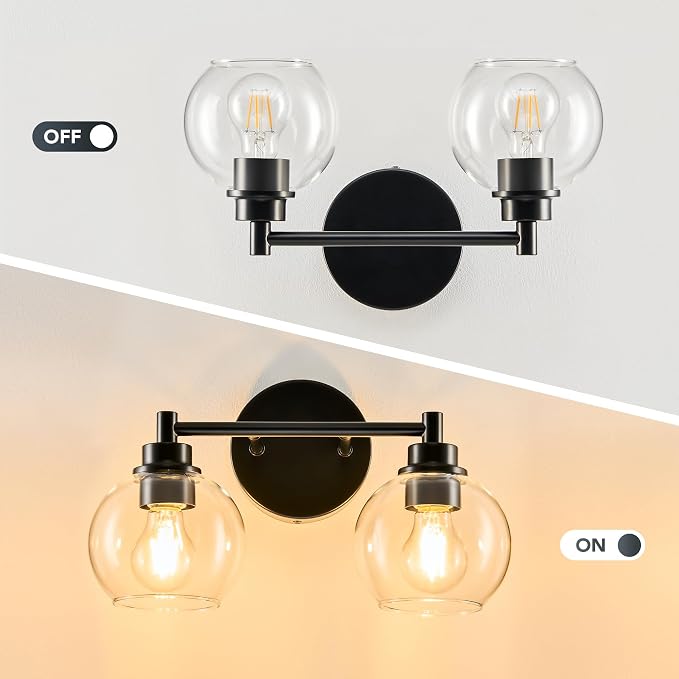 VONLUCE Bathroom Light Fixtures, 2-Light Bathroom Vanity Light - Image 2