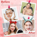 WLLHYF 3 Pack Spa Headband Face Wash Hairband Facial Makeup Head Wraps Cartoon - Image 5