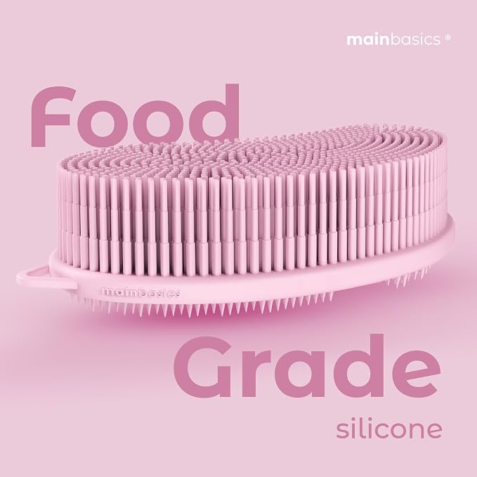MainBasics Silicone Body Scrubber Dual-Sided Shower Loofah and Exfoliator - Image 6