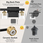 4-Light Bathroom Light Fixtures, Classic Wall Light Fixture - Image 5