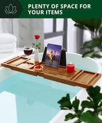 ROYAL CRAFT WOOD Premium Foldable Bathtub Tray Caddy - Image 6