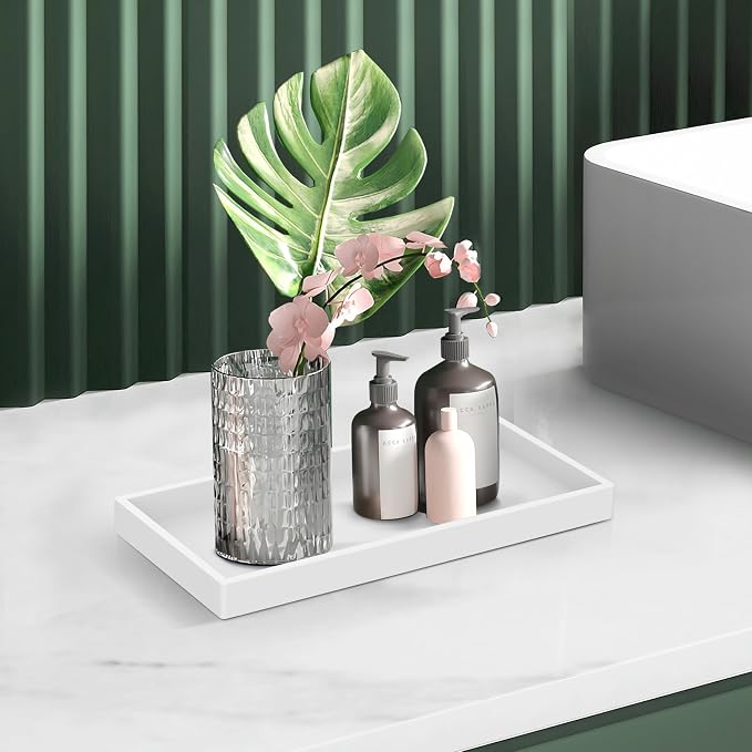 Bathroom Counter Tray, EG-SIPRO High-Grade Thickened Silicone Bathroom Vanity - Image 6