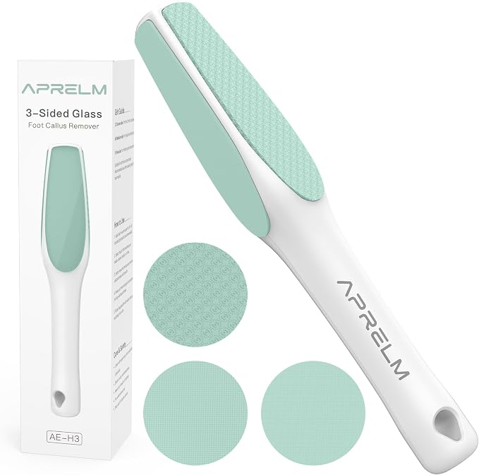 APRELM 3-Sided Nano Glass Foot File, 3-in-1 Coarse/Medium/Fine Foot Callus by APRELM