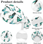 Adjustable Brown Dachshund Dog Blue Surgical Scrub Cap - Image 4