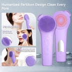 Silicone Face Scrubber, Waterproof Rechargeable Facial Cleansing Brush - Image 3