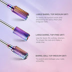 MelodySusie Nail Drill Bits Set, 3/32'' Professional Nail Bits - Image 4