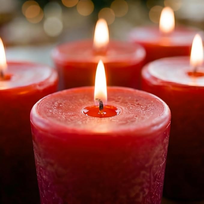 Aroma Naturals Votive Candles Essential Oil, Peace Ruby Holiday - Image 6