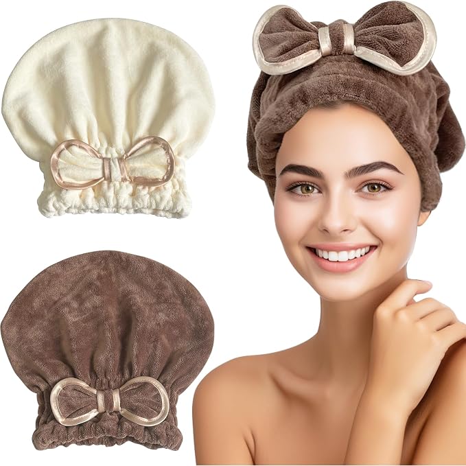 Jseng Microfiber Hair Towel Caps by Jseng