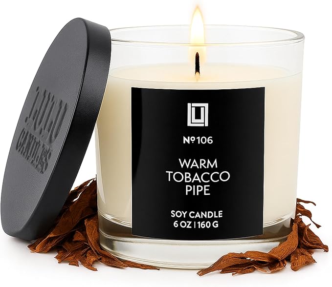Lulu Candles | Warm Tobacco Pipe | Luxury Scented Soy Jar Candle | Hand Poured by LULUCANDLES