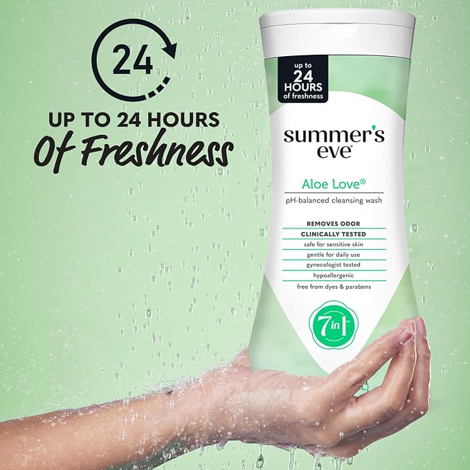 Summer's Eve Aloe Love All-Over Daily Feminine Wash, Gentle pH-Balanced Body - Image 2