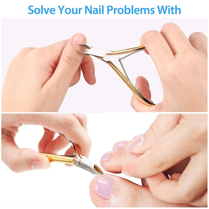 Mudder 3 Pack Gold Cuticle Trimmer Nippers Cutter Tool Stainless Steel Nail - Image 4