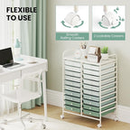 Giantex 20 Drawers Rolling Cart, Mobile Storage Drawer Cart, Classroom - Image 7