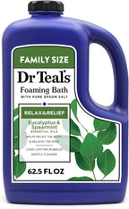 Dr Teal's Foaming Bath with Pure Epsom Salt, Relax & Relief with Eucalyptus & by DrTeals
