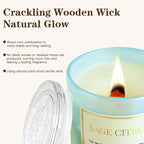 Scented Candles for Home, Wood Wick Sage Citrus Scented Candle, 22.6 oz 150 - Image 6