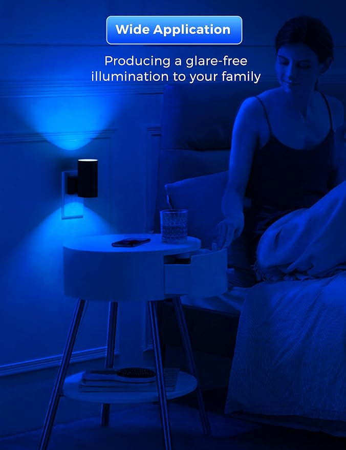 L LOHAS LED Blue Night Light, Night Lights Plug into Wall, Dimmable Nightlight - Image 6