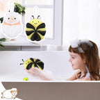 Nuenen 2 Pcs Bath Loofahs Kids Toddler Cute Cartoon Bath Sponges Loofah Pouf - Image 4